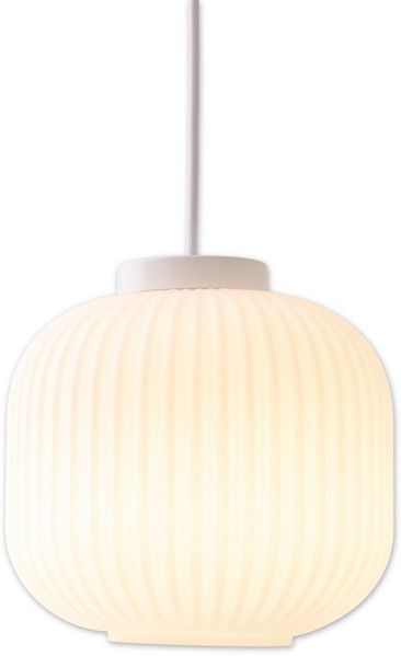 näve Pendelleuchte Geneva, Leuchtmittel wechselbar, Pendelleuchte,Milch-Glas weiß, 1xE27 max. 40W