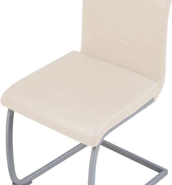 Albatros Freischwinger Stühle 4er Set MURANO, Beige - Esszimmerstuhl Schwingstuhl mit modernem Design, Kunstleder-Bezug, dicke Polsterung, Küchenstuhl, Polsterstuhl, Stuhl Esszimmer Esstisch Bild 5