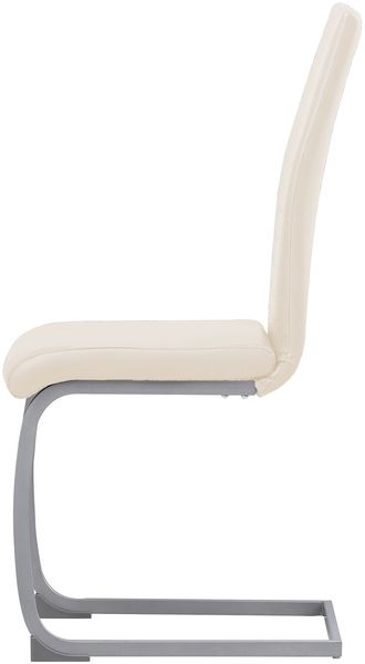 Albatros Freischwinger Stühle 4er Set MURANO, Beige - Esszimmerstuhl Schwingstuhl mit modernem Design, Kunstleder-Bezug, dicke Polsterung, Küchenstuhl, Polsterstuhl, Stuhl Esszimmer Esstisch Bild 4