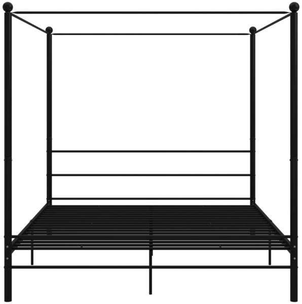 vidaXL Himmelbett Schwarz Metall 200x200 cm 325069 Bild 5
