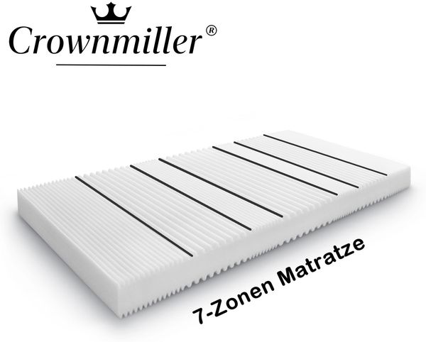 Crownmiller Basic Plus 140x200cm fest, 7 Zonen Matratze, 14,5 cm, Bezug waschbar bis 60°C Bild 2