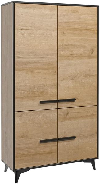 AX LIVING Kleiderschrank mit vielen Fächern Fabriani S2T Eiche Riviera
