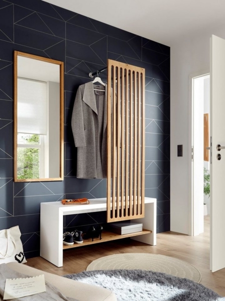 Garderobenspiegel Alwar in Eiche massiv geölt 50 x 120 cm Bild 3