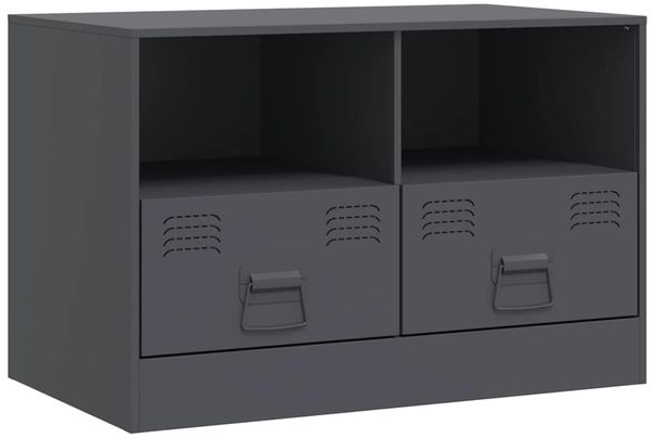 TV-Schrank, Lowboard TV Anthrazit 67x39x44 cm Stahl d6479e