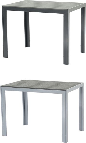 FIRE SOUL Nonwood Alu-Gartentisch Gartenmöbel anthrazit/grau 100x70 cm