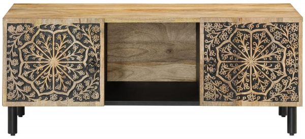 vidaXL Couchtisch 100x54x40 cm Massivholz Mango 358224 Bild 5