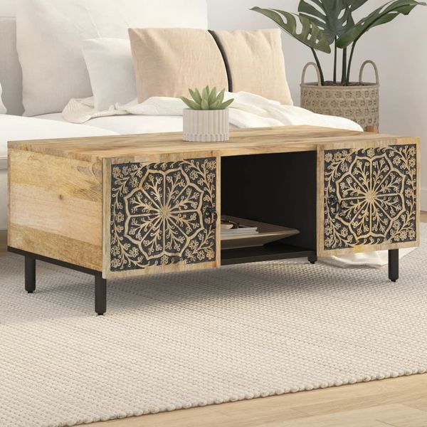vidaXL Couchtisch 100x54x40 cm Massivholz Mango 358224