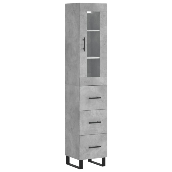 vidaXL Highboard Betongrau 34,5x34x180 cm Holzwerkstoff 3199261 Bild 10