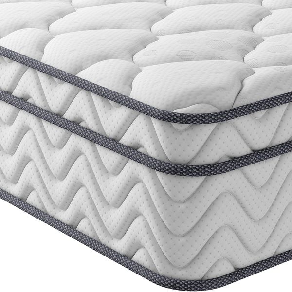 Vesgantti 30cm Höhe Matratze H3 7-Zonen 100x200 cm Taschenfederkernmatratze Mittelfeste Orthopädischem Kaltschaummatratze Öko-Tex Zertifiziert Matratzen Klassik BoxTop