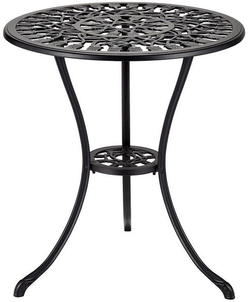 GarveeMore Gartentisch Balkontisch Bistrotisch Outdoor Aluminium 60x60x68cm