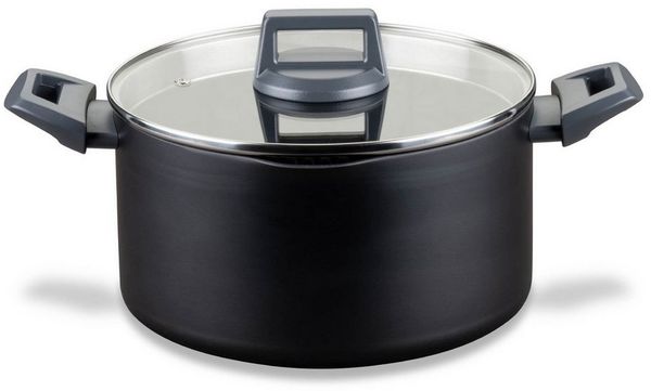 Fackelmann Kochtopf Statement 24cm – Topf mit keramische Beschichtung – Recyceltes Aluminium mit Antihaft-Beschichtung – PFAS-frei, Hitzebeständiger Griff, Für alle Herdarten inklusive Induktion