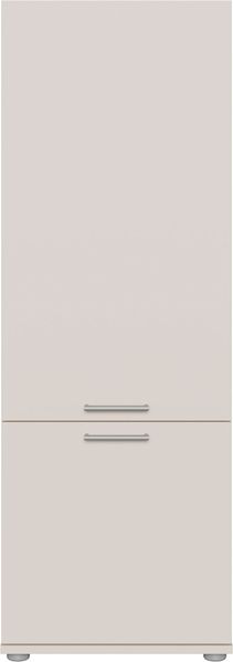 Forte WASHCAB 50, moderner Badezimmerschrank zur Aufbewahrung von Putz- und Waschutensilien, Badezimmer, Kaschmir Beige, 50 cm breit x 143,3 cm hoch x 67,5 cm tief