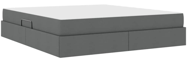 vidaXL Aufbewahrungsbett mit Matratze Dunkelgrau 160x200 cm 3399671 Bild 4