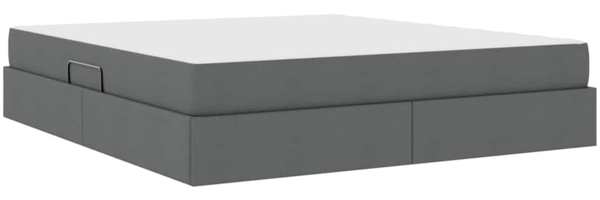 vidaXL Aufbewahrungsbett mit Matratze Dunkelgrau 160x200 cm 3399671 Bild 7