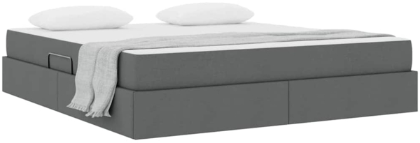 vidaXL Aufbewahrungsbett mit Matratze Dunkelgrau 160x200 cm 3399671 Bild 2