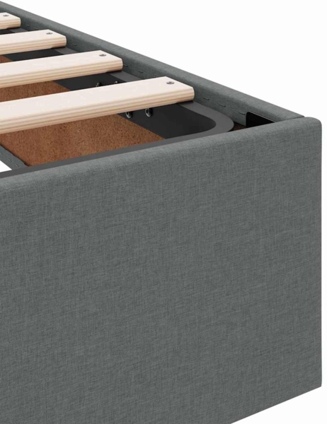 vidaXL Aufbewahrungsbett mit Matratze Dunkelgrau 160x200 cm 3399671 Bild 8
