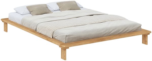 skølm 'Skald' Futonbett 180x200 cm, Bettgestell aus Eiche Massivholz, natur geölt und lackiert, Massivholzbett 25 cm hoch, geeignet als Doppelbett Bild 8
