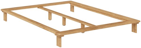 skølm 'Skald' Futonbett 180x200 cm, Bettgestell aus Eiche Massivholz, natur geölt und lackiert, Massivholzbett 25 cm hoch, geeignet als Doppelbett Bild 2