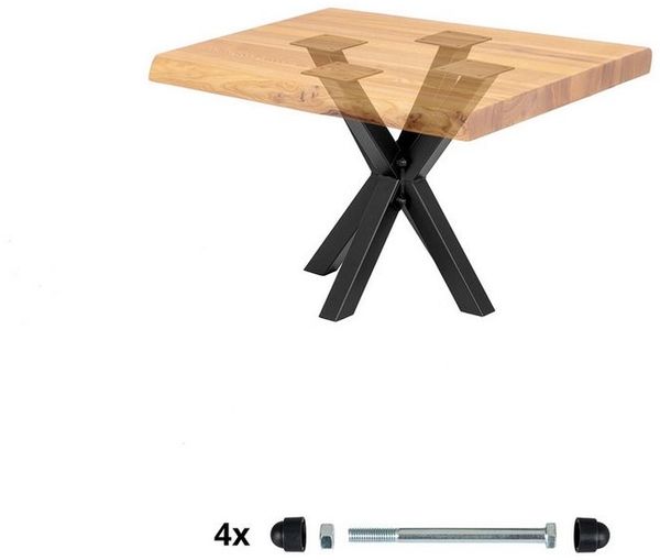 HOLZBRINK Tischbein HOLZBRINK Tischbeine Metall Tischgestell für Beistelltisch 40x40x43, 1 Stück Computertisch Gartentisch