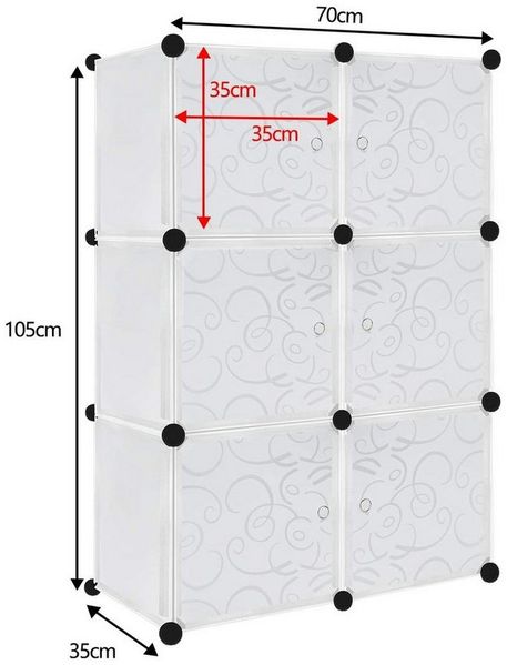 FIVMEN Kleiderschrank DIY Regalsystem Platzsparendes Steckregalsystem