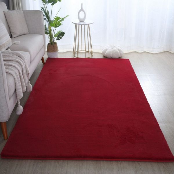 SIMPEX24 Teppich Unicolor - Einfarbig, Läufer, Höhe: 20 mm, Teppich Wohnzimmer Einfarbig Shaggy Modern Flauschiger Felloptik Weich