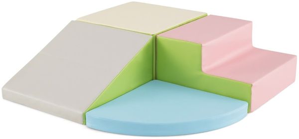 4 TLG. Schaumstoffbausteine zum Toben &Klettern Riesenbausteine Großbausteine Rosa + Grün