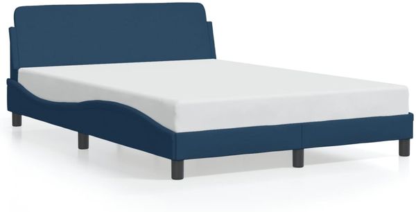 vidaXL Bettgestell mit Kopfteil "Dover" Blau 120x200 cm Stoff 373151 Bild 2