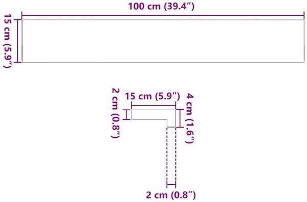 vidaXL Fensterbänke 2 Stk. Unbehandelt 100x15x2 cm Massivholz Eiche 4009088 Bild 10