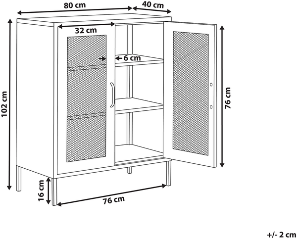 Schrank WAKATIPU Metall Hellbeige Bild 2