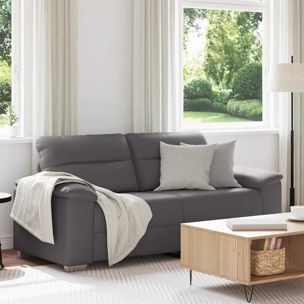 vidaXL 2-Sitzer-Sofa Grau 180x81x84 cm Kunstleder 4105340