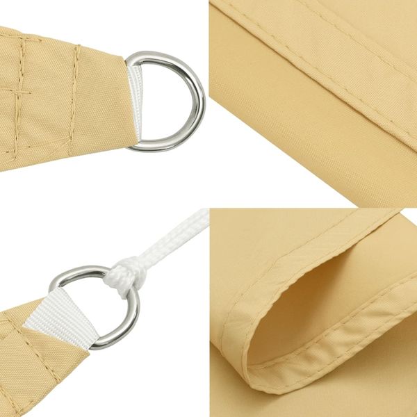 vidaXL Sonnensegel Sandfarbe 4x4 m 100% Polyester Oxford 4000412 Bild 6