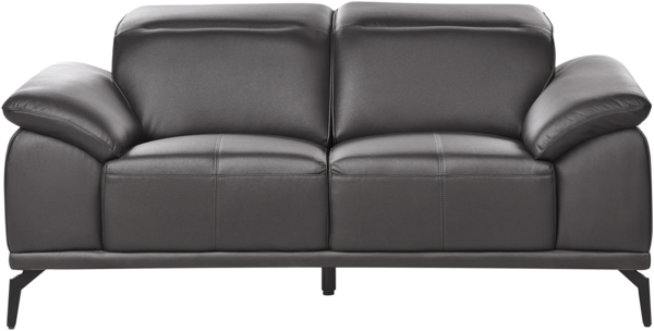 Sofa 2-Sitzer VEJEN Kunstleder Schwarz