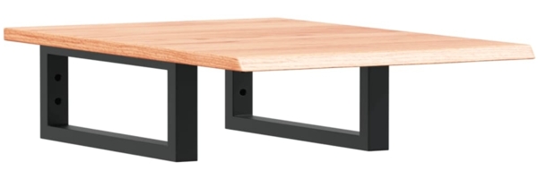 vidaXL Waschtischplatte mit Halterung Stahl und Massivholz Eiche 3302557