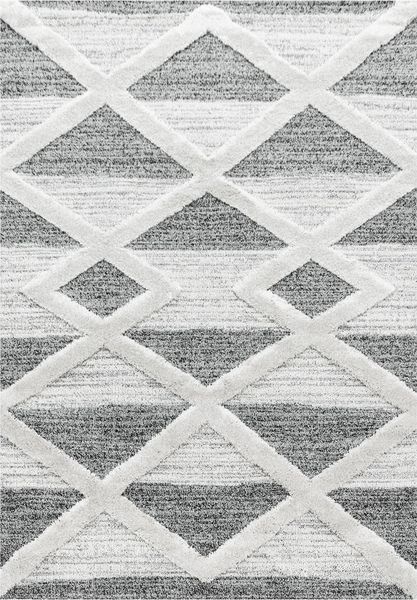 Hochflor Teppich Pepe Läufer - 80x150 cm - Grau