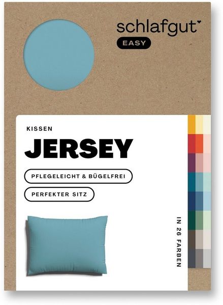 Schlafgut 'EASY' Kissenbezug, Jersey, Petrol Mid, 40x60 cm