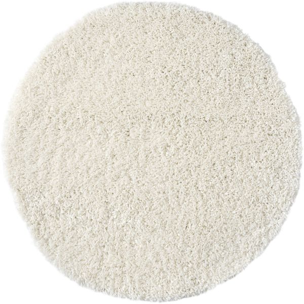 Hochflor Teppich SHAGGY creme rund diverse Größen