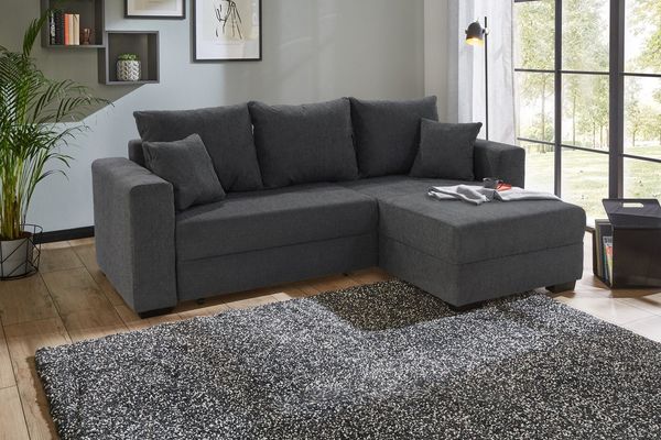 Jockenhöfer Gruppe Ecksofa Elmau L-Form, B: 235 cm, Liegef. 142x191 cm, mit Bettfunktion, Bettkasten & 2 Zierkissen