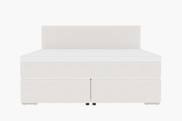 99rooms 'Phönix' Boxspringbett, Weiß, 180x200 cm, Webstoff MALMO_NEW