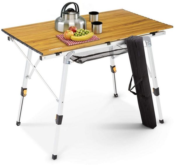 Arebos Campingtisch 120x70 cm Reisetisch faltbar, klappbar für Camping, Picknick & Balkon, Belastbarkeit: 30 kg
