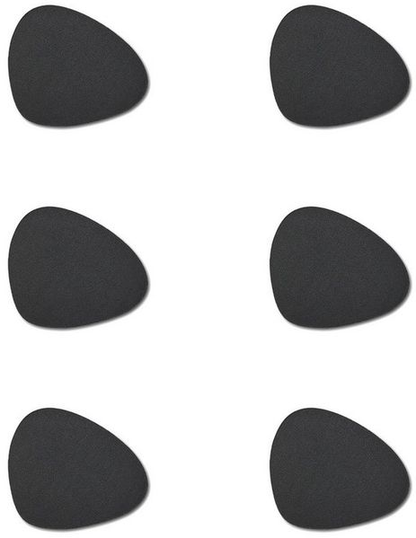 Basera® Glasuntersetzer 6er-Glasuntersetzer-Set Kunstleder gebogen, 6-tlg, schwarz, 12 x 10 cm