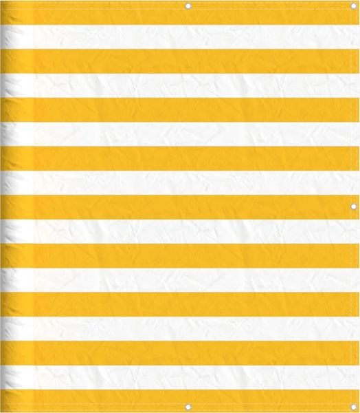 vidaXL Balkon-Sichtschutz Gelb und Weiß Gestreift 120x700 cm 42002045