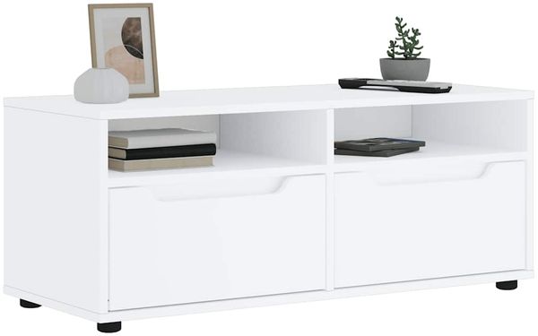 vidaXL TV-Schrank VISNES Weiß 100x40x38 cm Holzwerkstoff 4108292