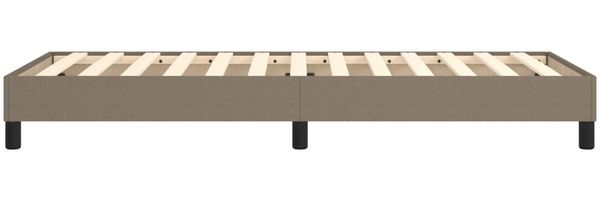 vidaXL Polsterbett, Stoff, 25,0 cm, Taupe, 100x200 cm, mit Lattenrost, Schwarz Bild 6