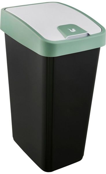 keeeper Premium Abfallbehälter mit Flip-Deckel, Soft Touch, 45 l, Magne, Nordic Green