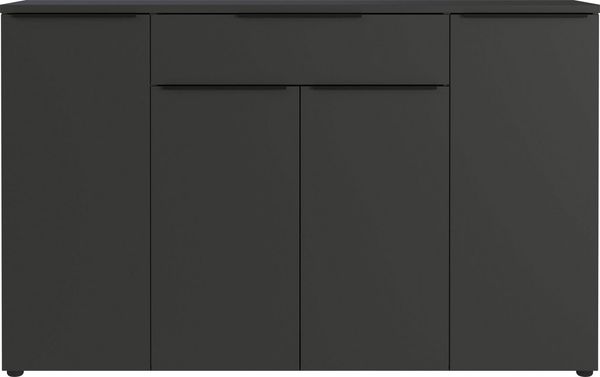 GERMANIA Sideboard Mailand, Sideboard mit einer Schublade und 4 Türen, in graphit & weiß verfügbar