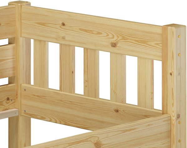 Kieferbett natur Einzelbett 90x200 Massivholz-Bettgestell Futonbett Bild 16