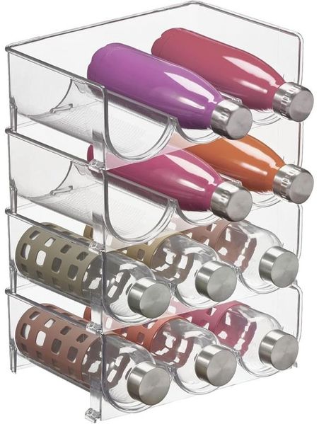 Flaschenständer Flaschenhalter Organizer Küche stapelbar mDesign transparant