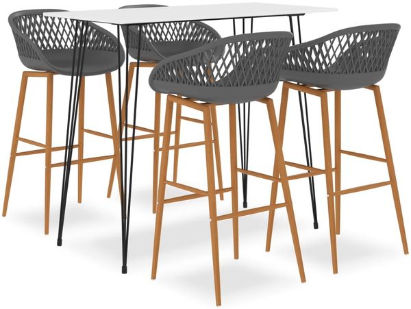 5-tlg. Bar-Set Weiß und Grau [3057408]
