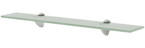 vidaXL Schwebendes Regal, Glas mattiertes Weiß, 0,8 x 10 x 60 cm