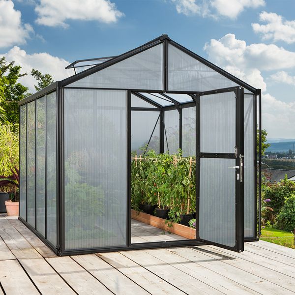 Vitavia Gewächshaus "Zeus 8100", schwarz, 8,1 m²,10 mm HKP